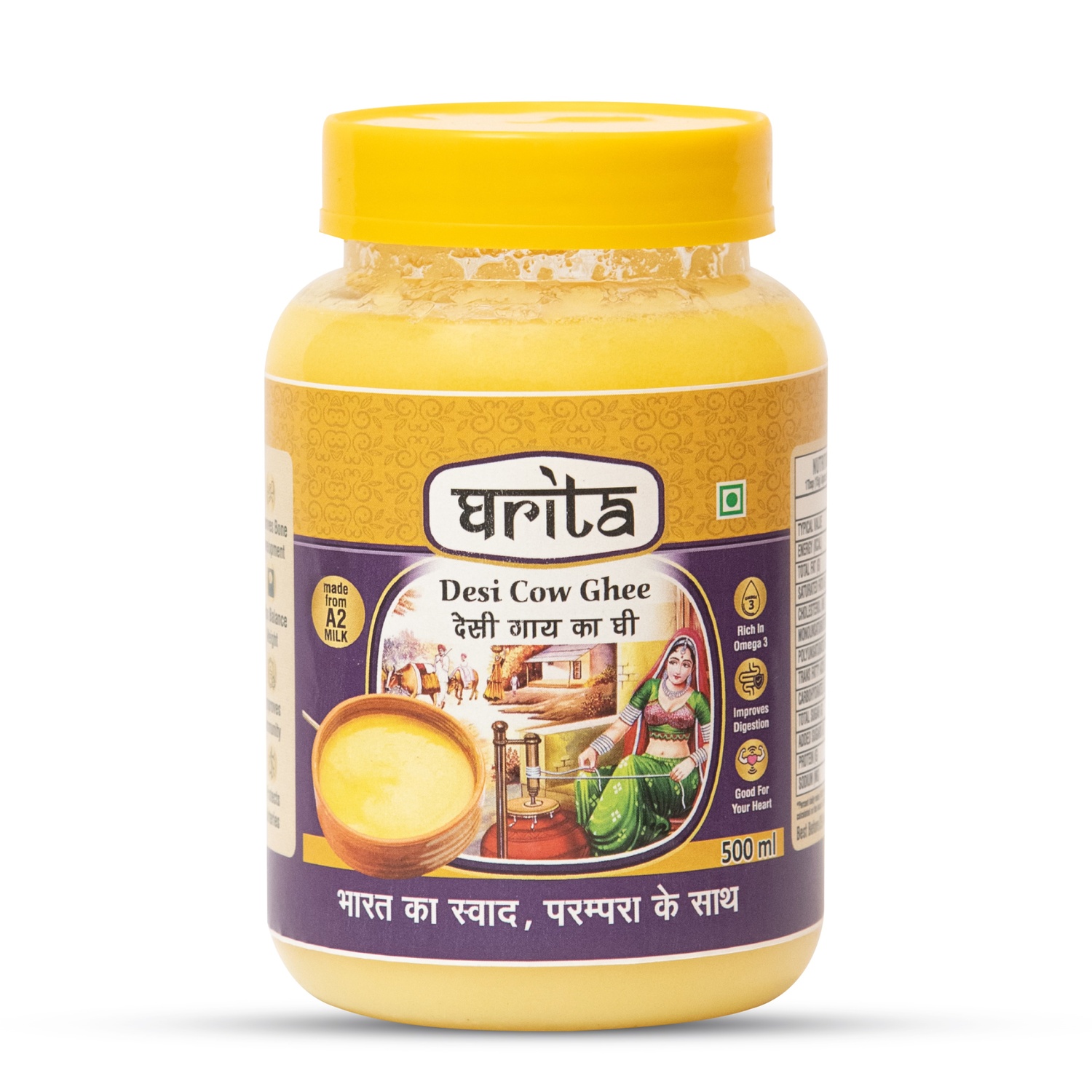 Ghrita A2 Gir Cow Ghee (500 ml)
